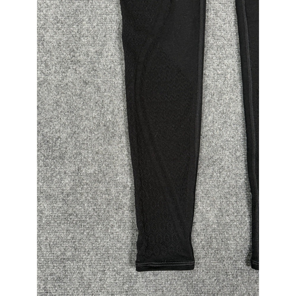 Lululemon Reveal Tight Leggings Womens Size 8 Black Mindful Motion Yoga 28" EUC - Picture 2 of 13
